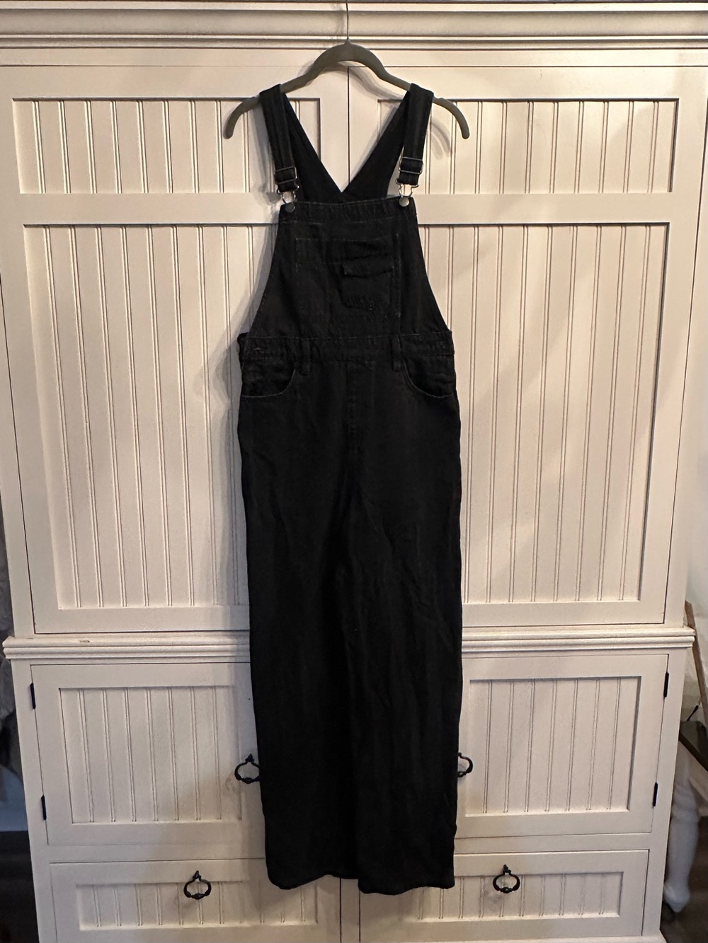 Universal Thread Black Denim Overall Jumpsuit